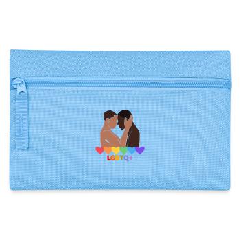 Pride Love Couple LGBTQ+ Hearts Design - Federtasche - Hellblau - Vorne