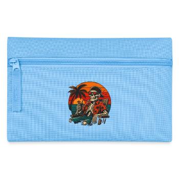 Vacances à la plage du Squelette Sunset - Trousse - bleu clair - Devant