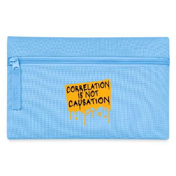 Correlation Is Not Causation Nerd Wissenschaft - Federtasche - Hellblau - Vorne