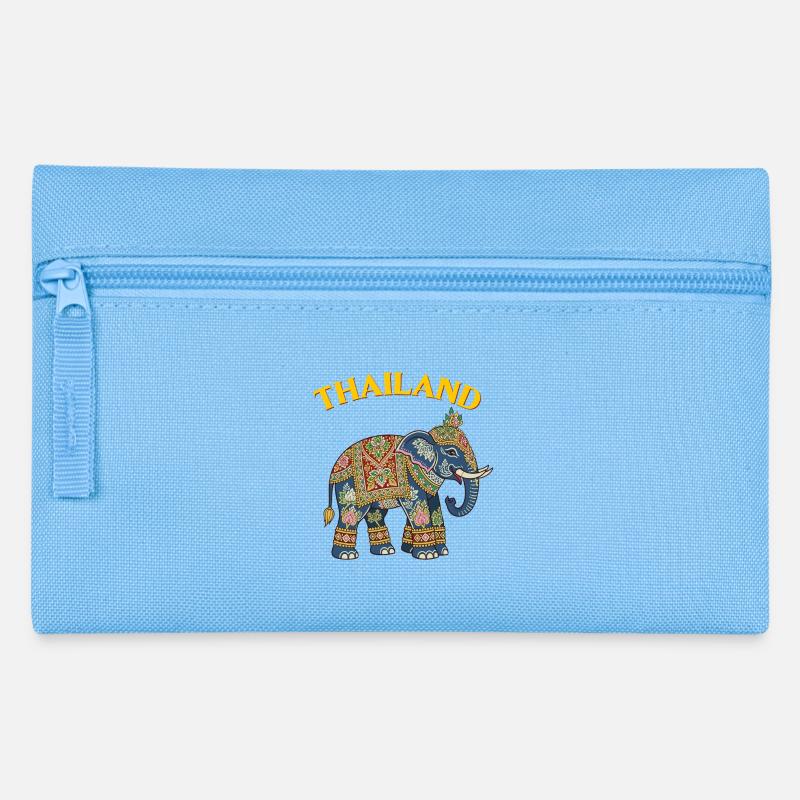 Éléphant de Thaïlande - Trousse - bleu clair