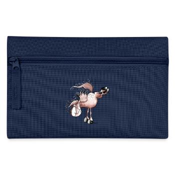 Appaloosa -Westernpferd - - Federtasche - Hellblau - Vorne