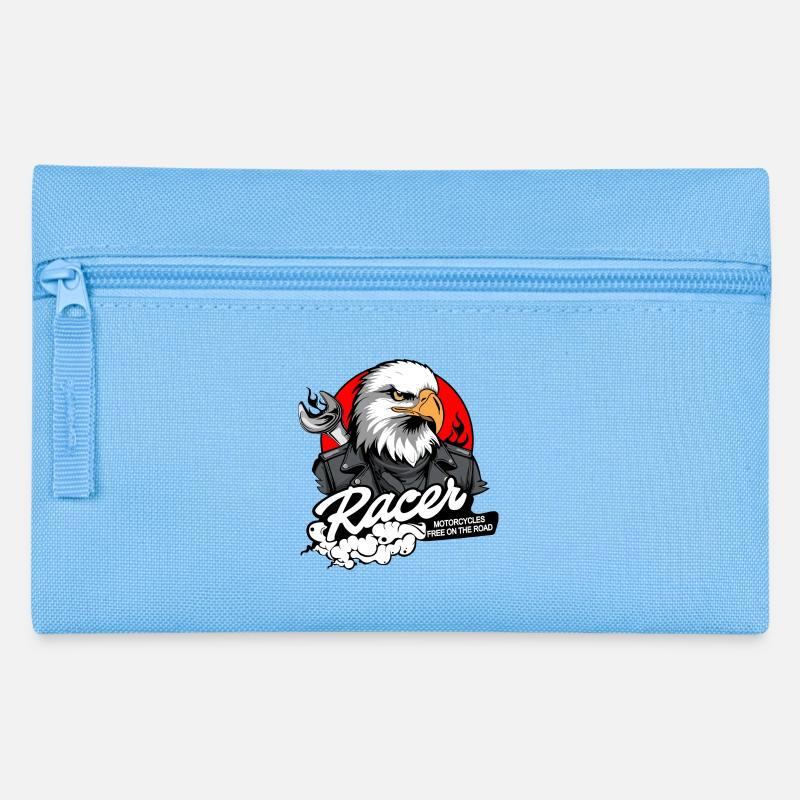 BIKER EAGLE - Pencil Case - light blue