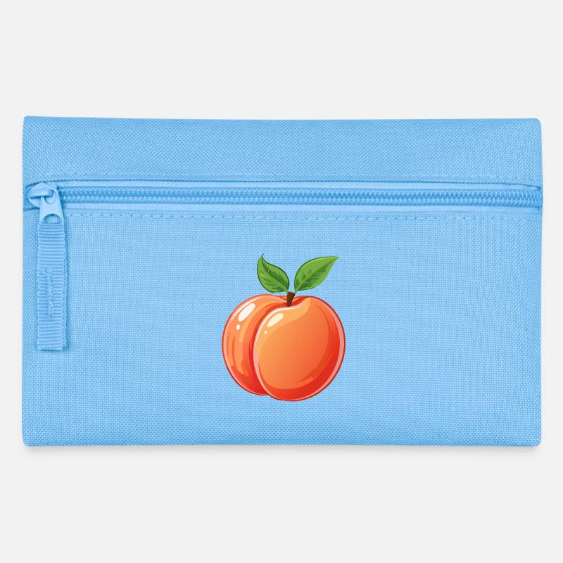 Pêche Pêche Fruit Fruit Dessin - Trousse - bleu clair