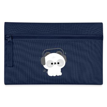 Panda Kopfhörer - Federtasche - Hellblau - Vorne