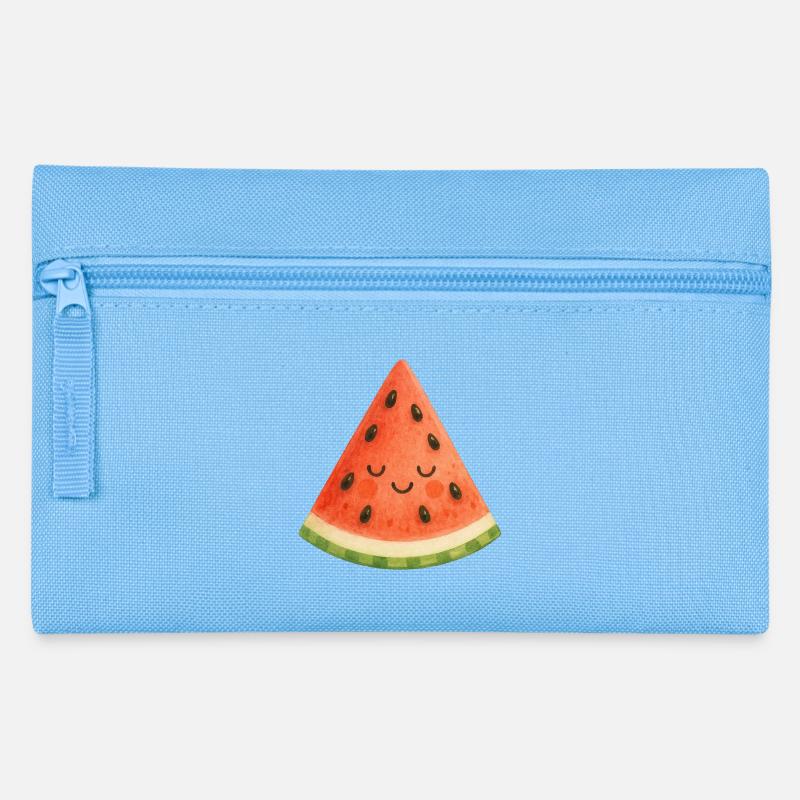 Kawaii Wassermelone Obst Sommer Kinder Melone Baby - Federtasche - Hellblau