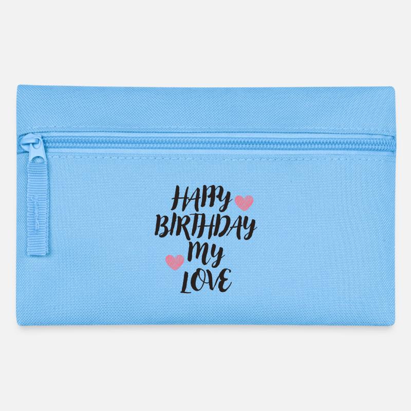 Happy Birthday - Federtasche - Hellblau