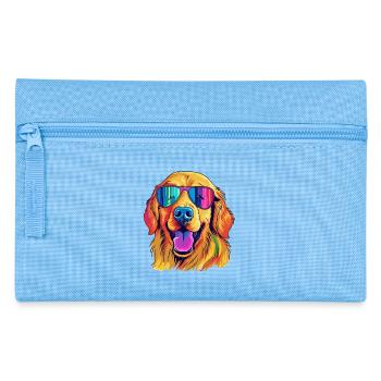 Vibrant Sunglass Pup - Pencil Case - light blue - Front