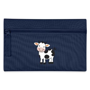 Niedliche Cartoon-Kuh - entzückendes und skurriles Design - Federtasche - Hellblau - Vorne