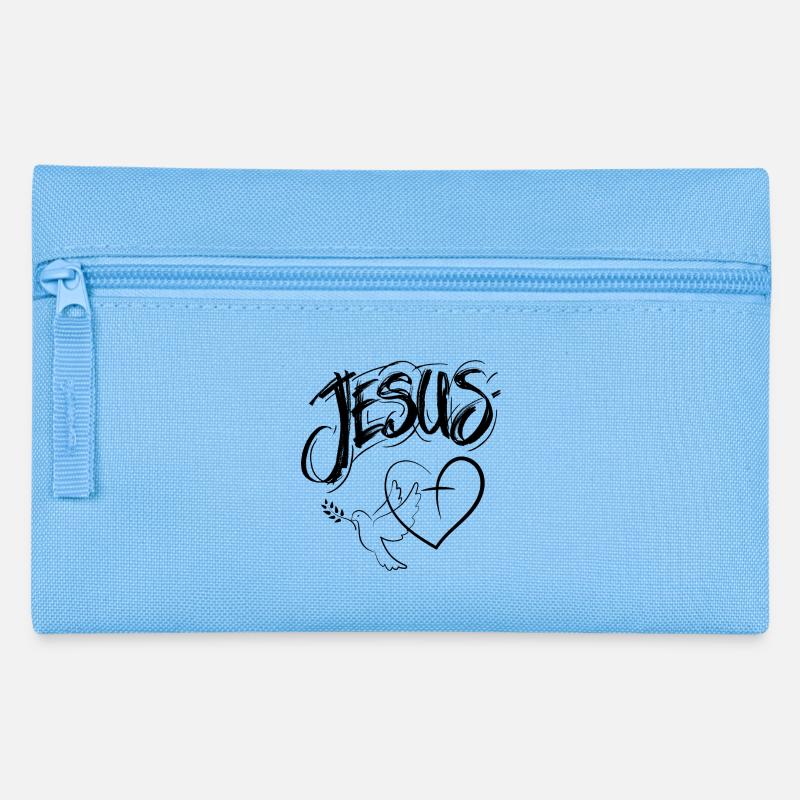 Jésus Graffitti - Trousse - bleu clair