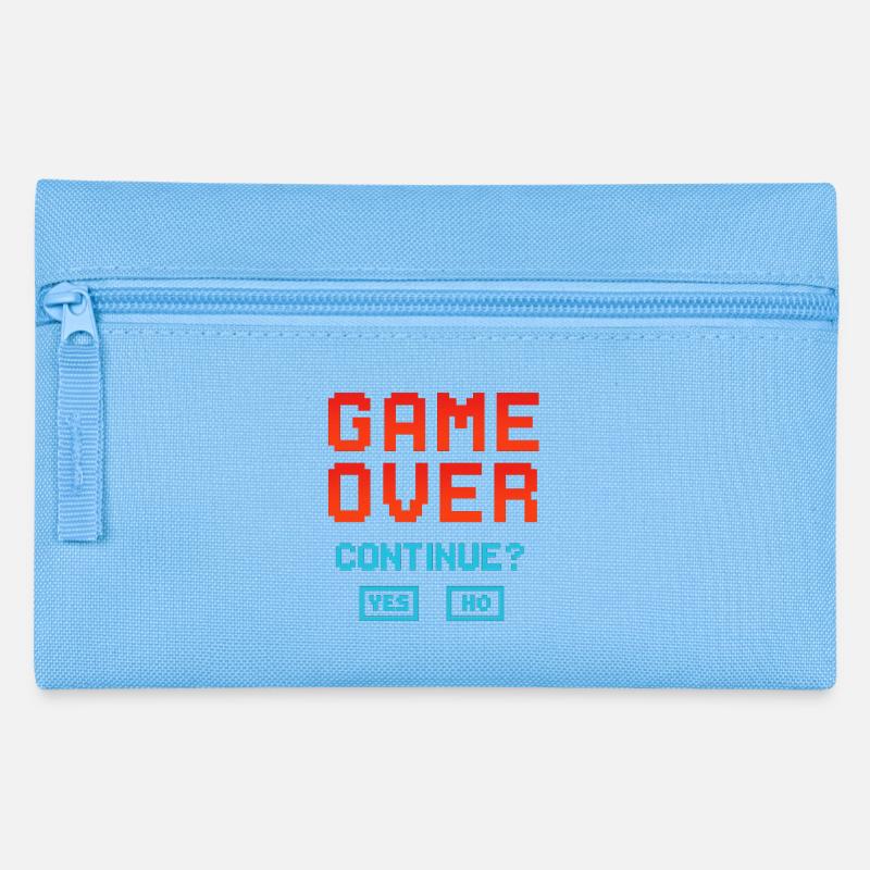 Game Over, Continue? - Pencil Case - light blue