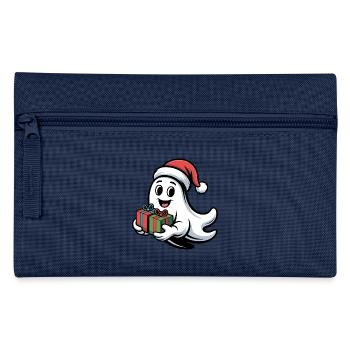 Weihnachtsgeist mit Geschenken - Federtasche - Hellblau - Vorne