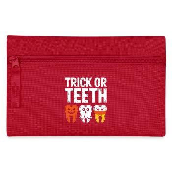 Trick or Teeth Halloween Trio - Pencil Case - red - Front