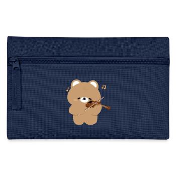 Bear Violinist Charme - Federtasche - Hellblau - Vorne