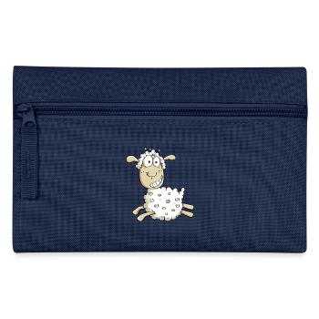 Freches Cartoon Schaf - Federtasche - Hellblau - Vorne