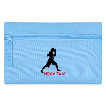 Muay Thai - Federtasche - Hellblau - Vorne