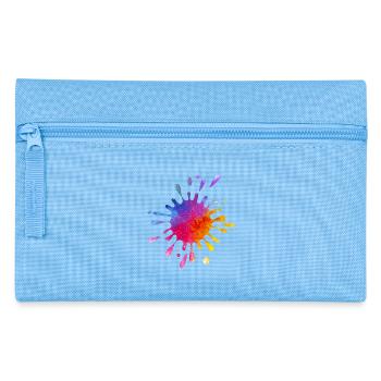 Colorful Splash of Color - Gradient Watercolor - Pencil Case - light blue - Front