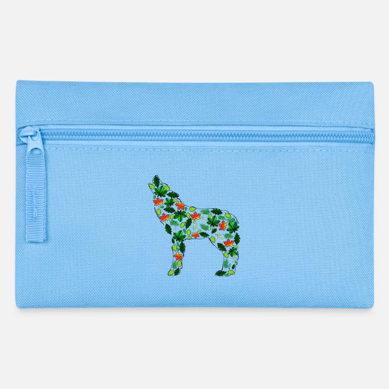 Blattwolf - Federtasche - Hellblau