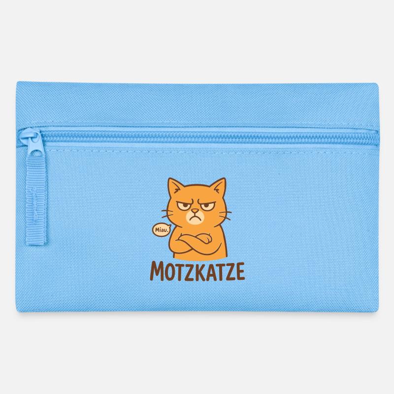 Motzkatze - Federtasche - Hellblau