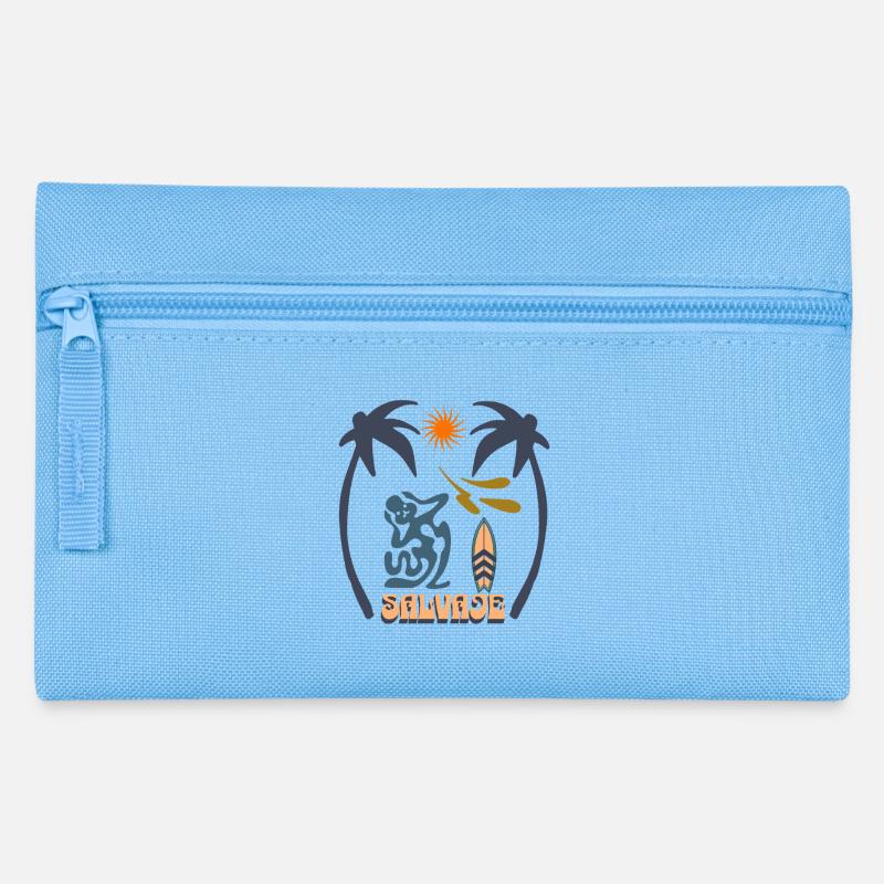 Surf Salvaje- Sewage alert UK - Pencil Case - light blue
