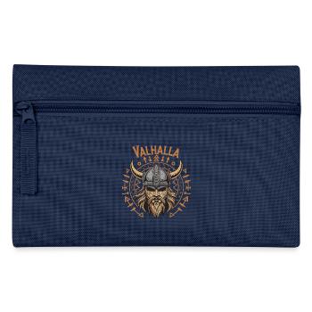 Mächtiger Wikinger mit Walhalla-Helm - Federtasche - Hellblau - Vorne