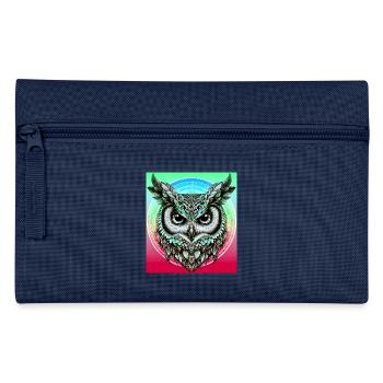 Eule - Federtasche - Hellblau - Vorne