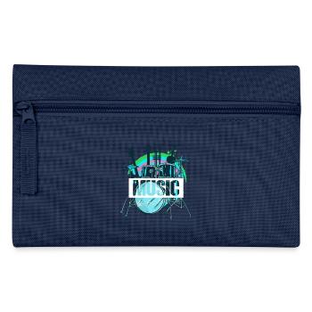 Vibrant Drum Set Splash - Pencil Case - light blue - Front