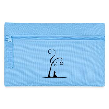 meditation under tree - Pencil Case - light blue - Front
