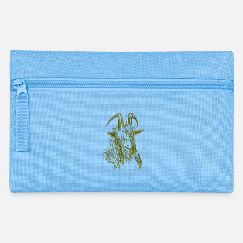 chèvre (vert) - Trousse - bleu clair