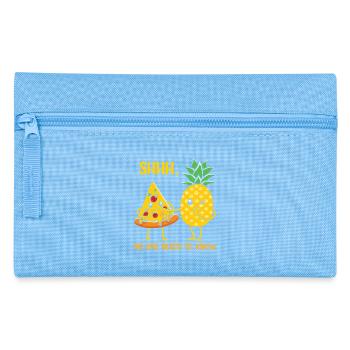 Ananas Pizza Hawaii Pizza lustig witzig - Federtasche - Hellblau - Vorne