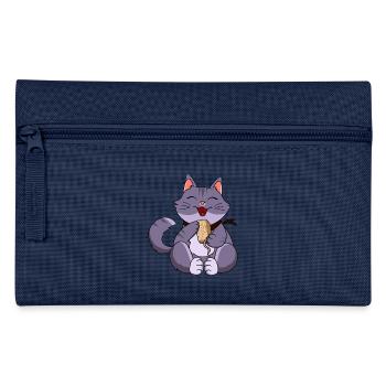 Greedy Purple Cat - Pencil Case - light blue - Front