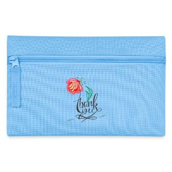 Logo floral de remerciement dans le style aquarelle - Trousse - bleu clair - Devant