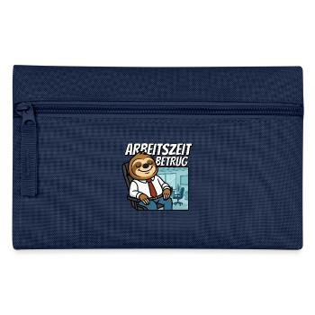 Arbeitszeitbetrug Shirt Lustiges Faultier Büro - Federtasche - Hellblau - Vorne
