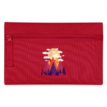 Mountains & Forest (Colorful Landscape) - Pencil Case - red - Front