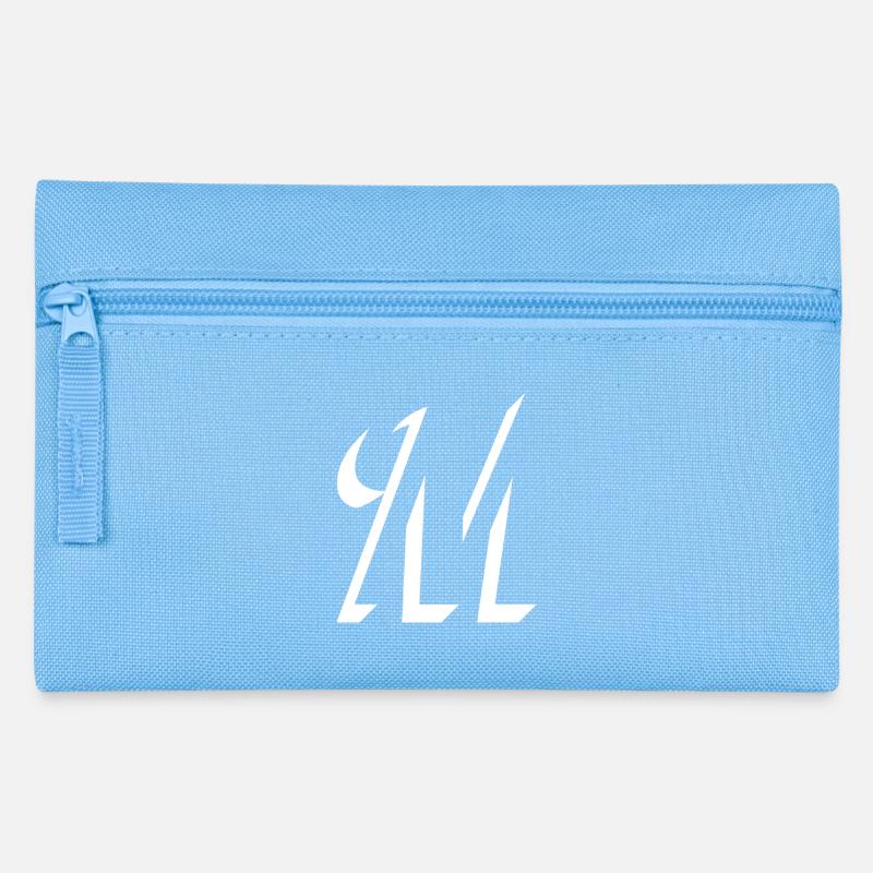 Lettre M, nom, la lettre M - Trousse - bleu clair