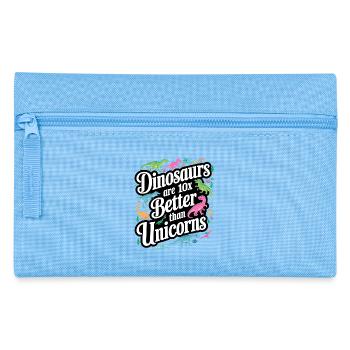 Les dinosaures éclipsent les licornes - Trousse - bleu clair - Devant
