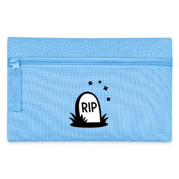 RIP Halloween Grabstein Silhouette - Federtasche - Hellblau - Vorne