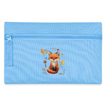Fox in the forest - Pencil Case - light blue - Front