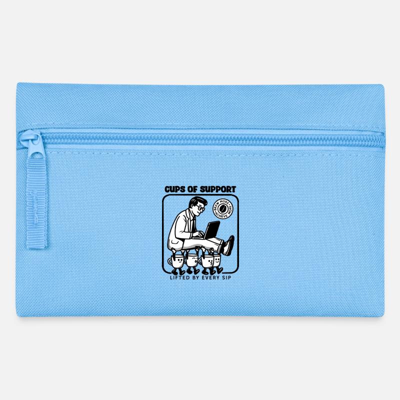 Becher der Unterstützung - Federtasche - Hellblau