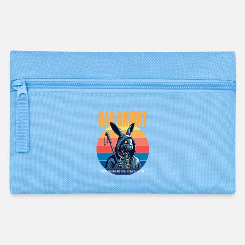 bad rabbit - Pencil Case - light blue