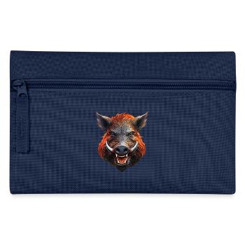 Keiler-Wildschwein - Federtasche - Hellblau - Vorne