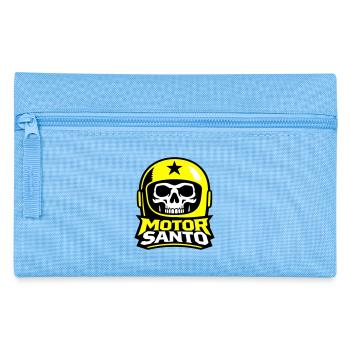 Motor Santo Skull Logo - Pencil Case - light blue - Front