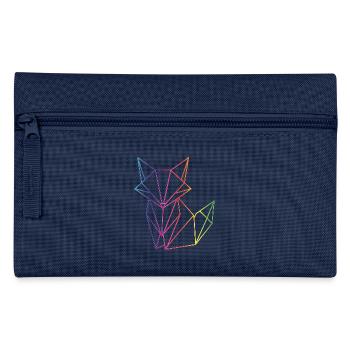Fuchs Linien Geometrie modernes Motiv  - Federtasche - Hellblau - Vorne