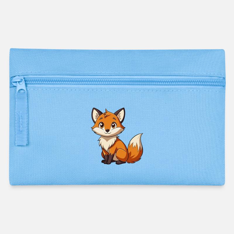Tirage de dessins animés câlins de Fox - Trousse - bleu clair