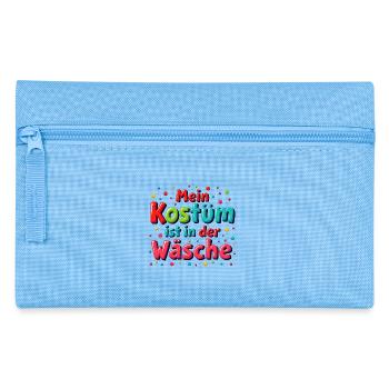 Mein Kostüm ist in der Wäsche Karneval Fasching - Federtasche - Hellblau - Vorne