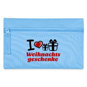 I Love Weihnachtsgeschenke  - Federtasche - Hellblau - Vorne