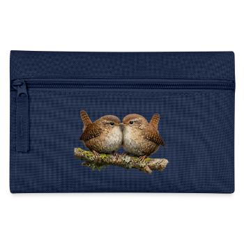 Zaunkönige am Stiel - Federtasche - Hellblau - Vorne