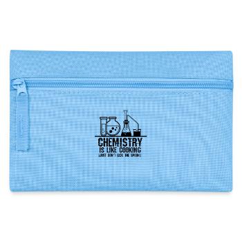 La chimie est comme la cuisine - cadeau de Nerd Geek de chimie - Trousse - bleu clair - Devant