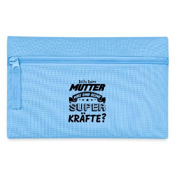 Je suis mère, qu’est-ce que tu as de super pouvoirs ? Cadeau - Trousse - bleu clair - Devant