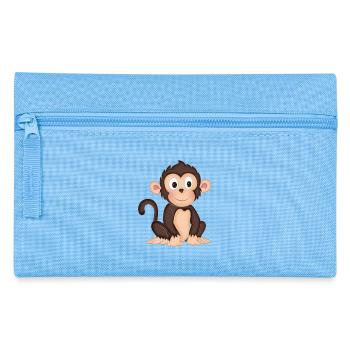 Monkey - cute monkey - design - Pencil Case - light blue - Front