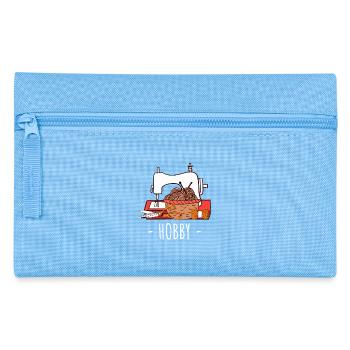Sewing & Knitting Hobby Craft Design - Pencil Case - light blue - Front